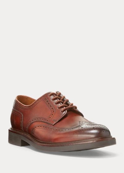 Polo Ralph Lauren Asher Læder Wingtip Sko Herre Danmark (SMYFB9463)